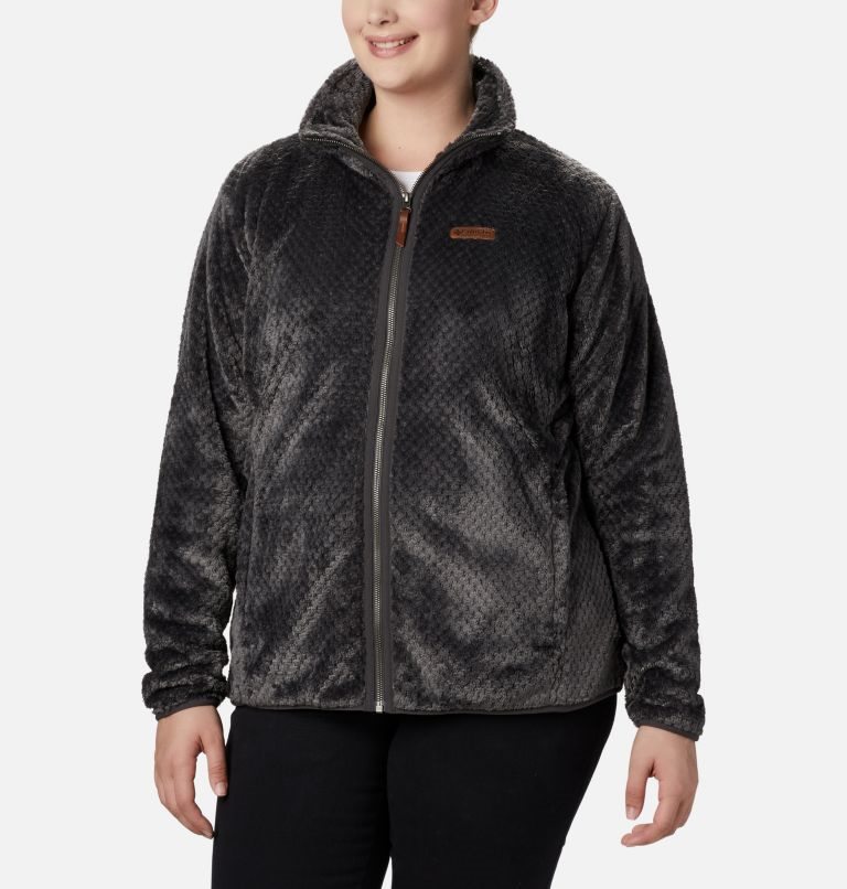 Columbia Fireside II Plush Full Zip Fleecejakker Dame Svarte | Plus Size 75304V